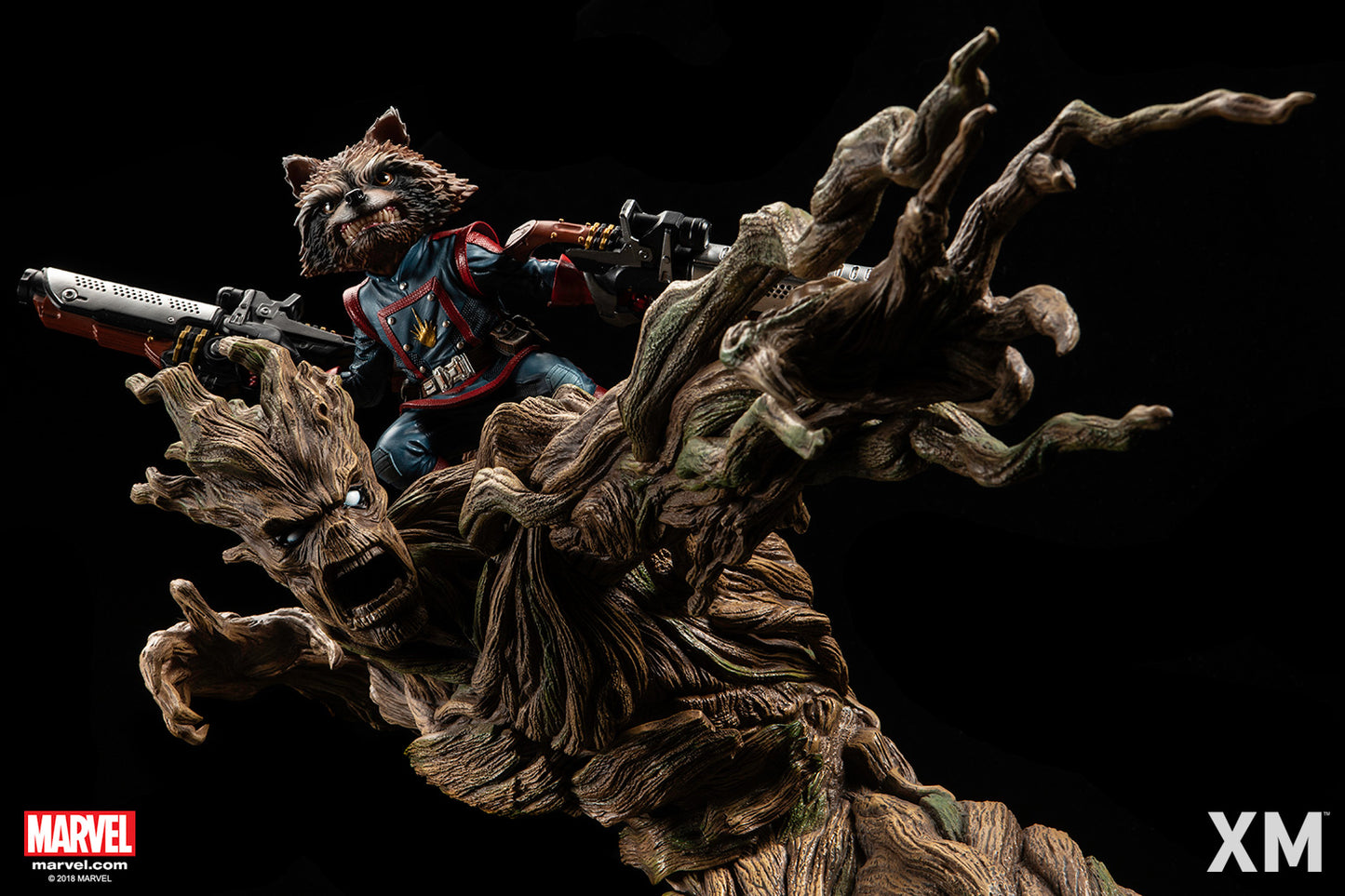 XM Studios 1/4 Scale Rocket and Groot Statue