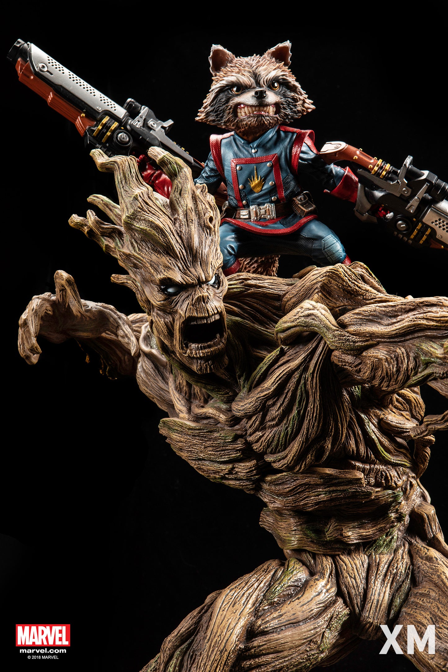 XM Studios 1/4 Scale Rocket and Groot Statue