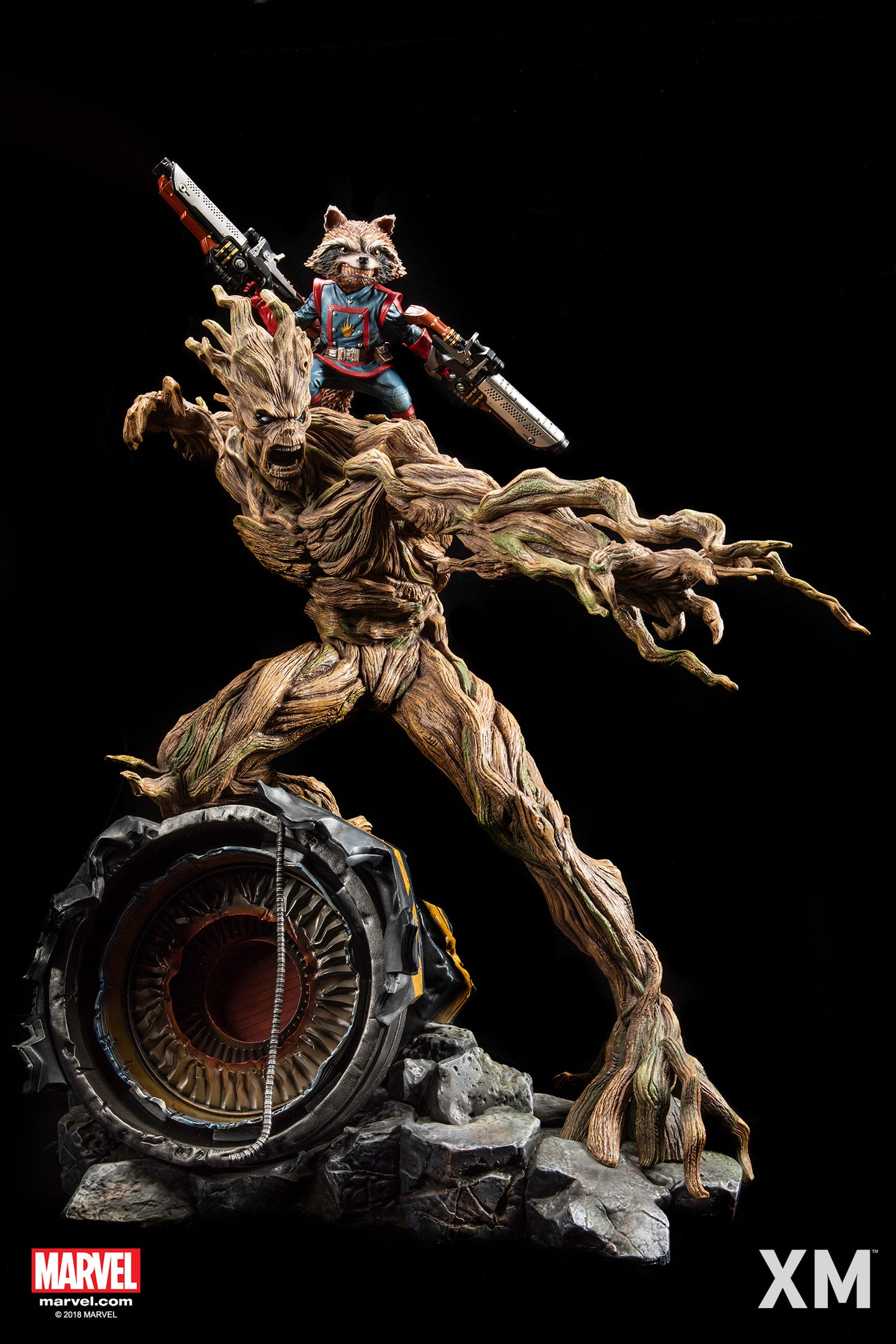 XM Studios 1/4 Scale Rocket and Groot Statue